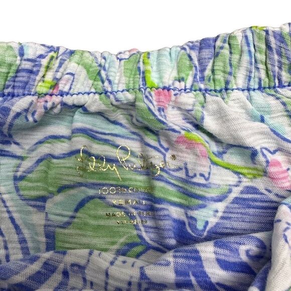 Lilly Pulitzer WILEY TUBE TOP Ruffle Bay Blue Coasting Engineered To… - Picture 2 of 4